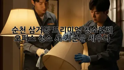 순천 삼거동 프리미엄 청소업체: 오피스 청소, 새 기준을 세우다!