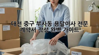대전 중구 부사동 용달이사 전문: 계약서 작성 완벽 가이드